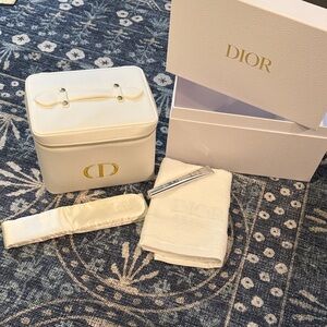 Dior Cream Vanity Case Set